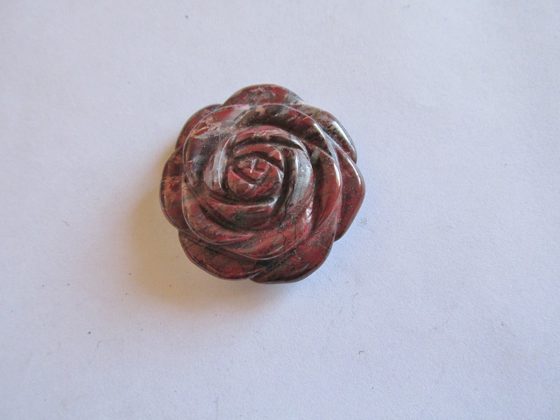 (image for) Jasper carved rose pendant #FL54 - Click Image to Close
